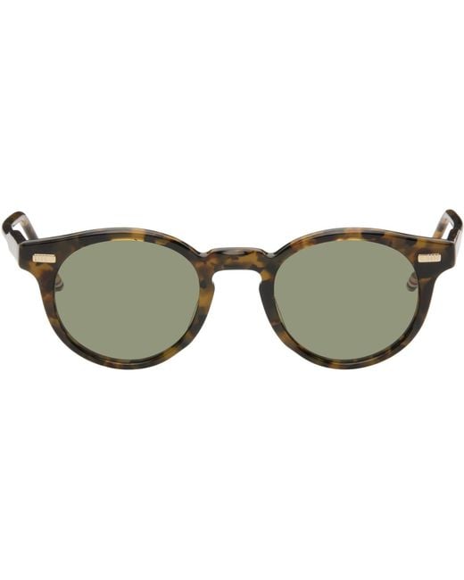 Thom Browne Green Acetate Round Sunglasses for men