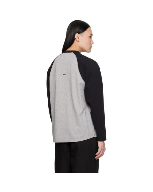 (w)taps Black Ian Long Sleeve T-Shirt for men