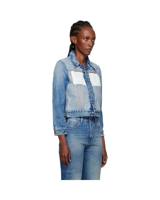 MM6 by Maison Margiela Blue Reversed Denim Jacket