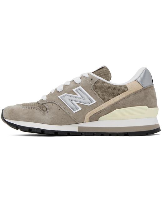 New Balance Black Taupe Made In Usa 996 Core Sneakers