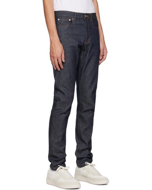 A.P.C. Blue Indigo Petit New Standard Selvedge Jeans for men