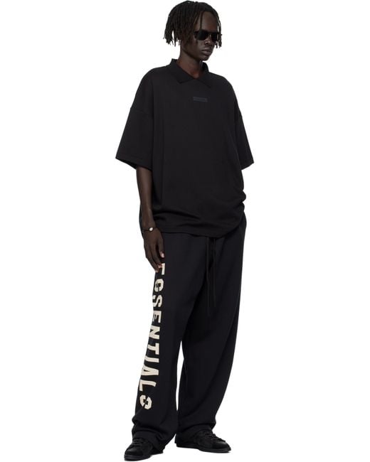 Fear Of God Black Lounge Fleece Sweatpants for men