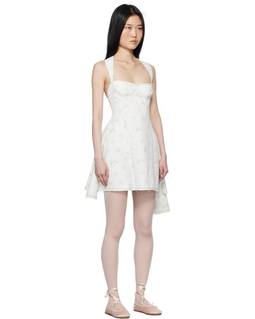 YUHAN WANG Black Ssense Exclusive Print Denim Minidress