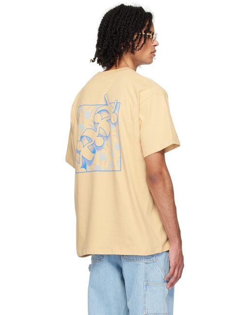 T-shirt jaune à image à logo Carhartt pour homme en coloris Blue