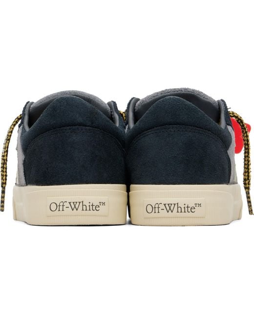 Off-White c/o Virgil Abloh Black Vulcanized Low Suede Sneakers for men