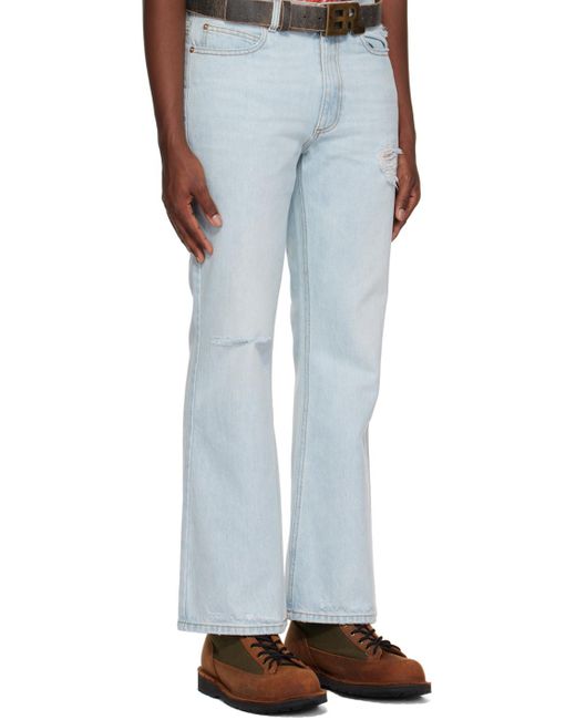 ERL Blue Distressed Jeans for men