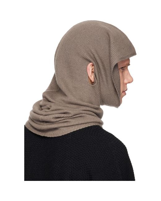 Homme Plissé Issey Miyake Multicolor Taupe Cashmere Winter Gear Snood for men