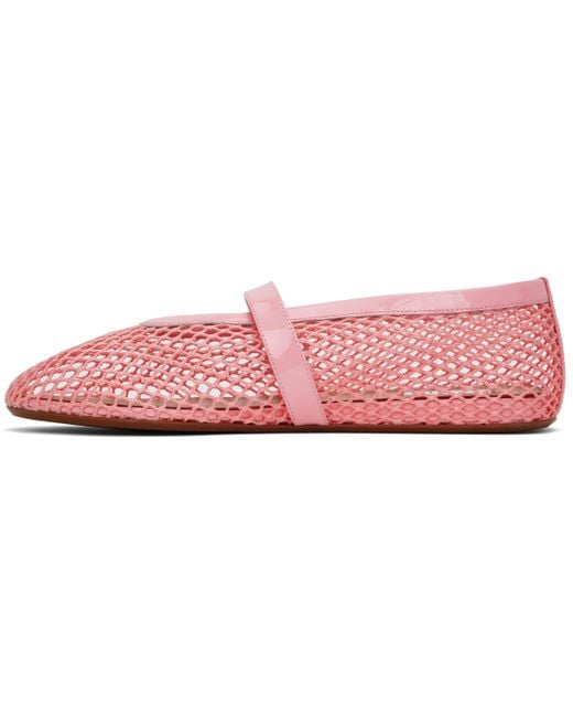 Alaïa Pink Mesh Ballet Flats