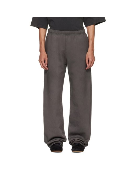 Les Tien Black Heavyweight Puddle Sweatpants for men