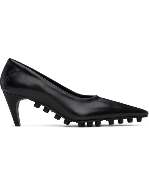Marni Black Nappa Spike Heels