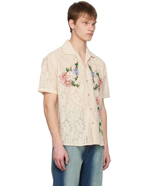 ANDERSSON BELL Natural Flower Mushroom Shirt for men