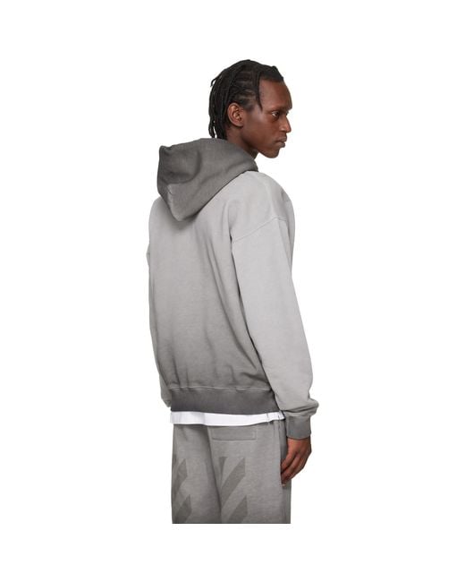 Off-White c/o Virgil Abloh Gray Laundry Skate Hoodie for men