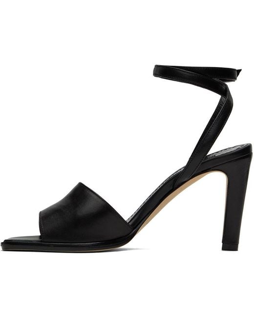 Manolo Blahnik Black Araspe Heeled Sandals
