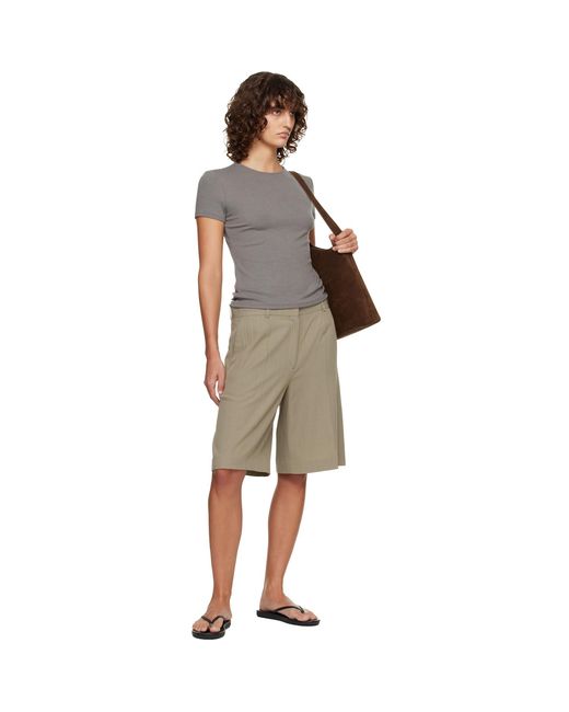 LE17SEPTEMBRE Gray Basic Wool T-Shirt