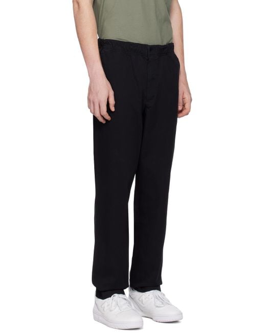 Norse Projects Black Ezra Trousers for men