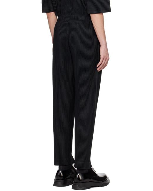 Homme Plissé Issey Miyake Black Monthly Color March Trousers for men