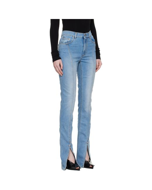 Mugler Blue Stretch Denim Jeans