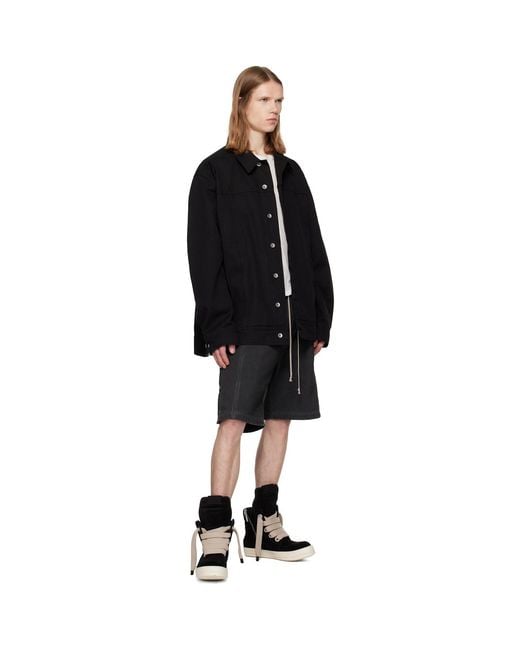 Rick Owens Black Tower Pusher Shorts for men