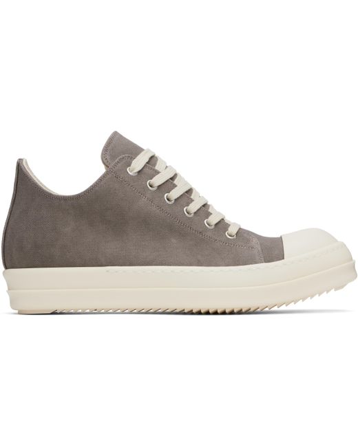 メンズ Rick Owens グレー Hollywood Low Sneaks スニーカー Black
