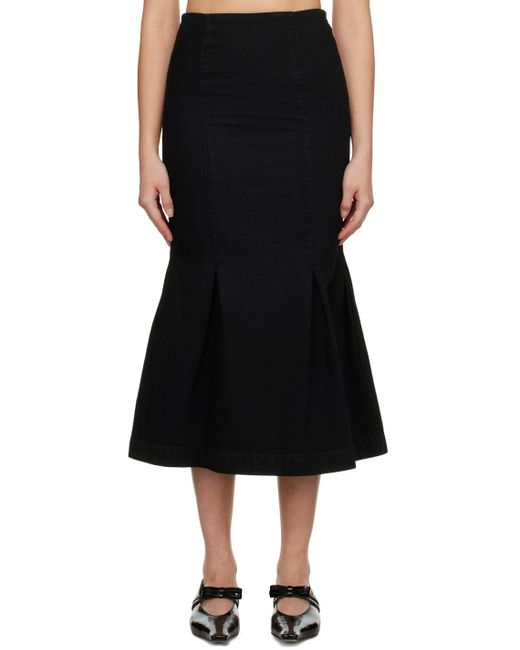 Khaite Black 'the Levine' Midi Skirt