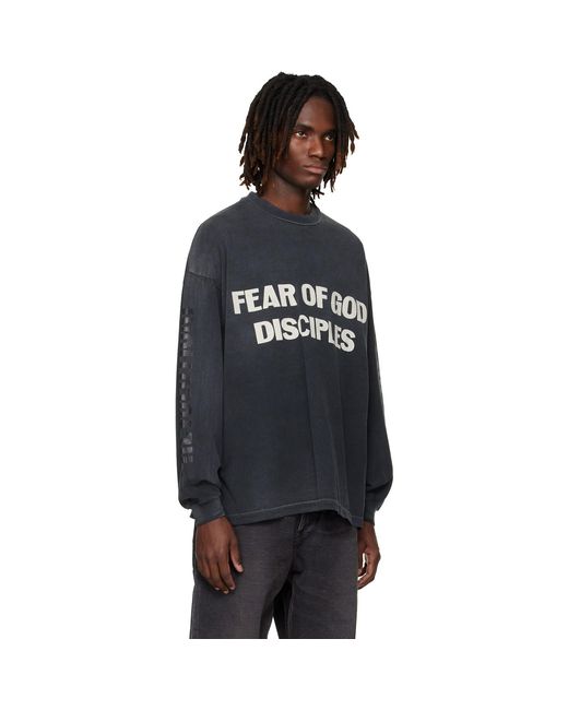 Fear Of God Black Relaxed 'Disciple' T-Shirt for men