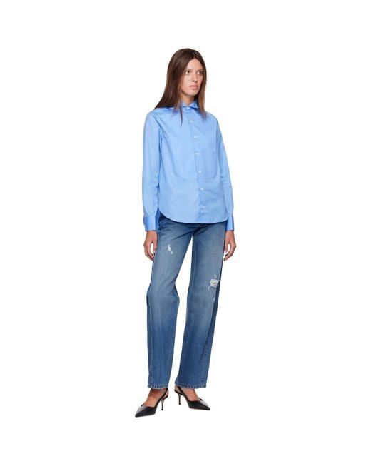 HOMMEGIRLS Blue Tux Shirt