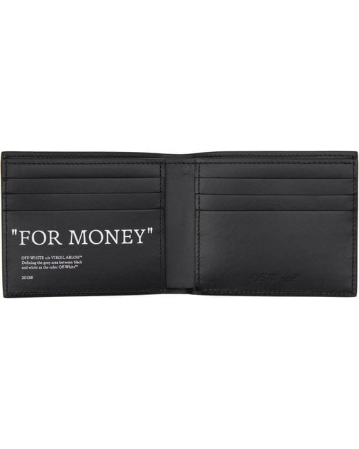 Off-White c/o Virgil Abloh Black Quote Bifold Wallet for men