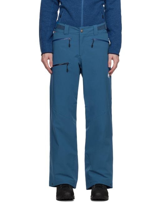Mammut Blue Stoney Hs Thermo Track Pants for men