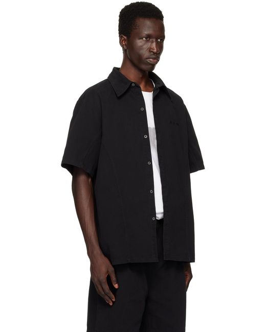 Chemise Décontractée Noire En Denim À Logo Et À Effet Délavé Han Kjobenhavn pour homme en coloris Black