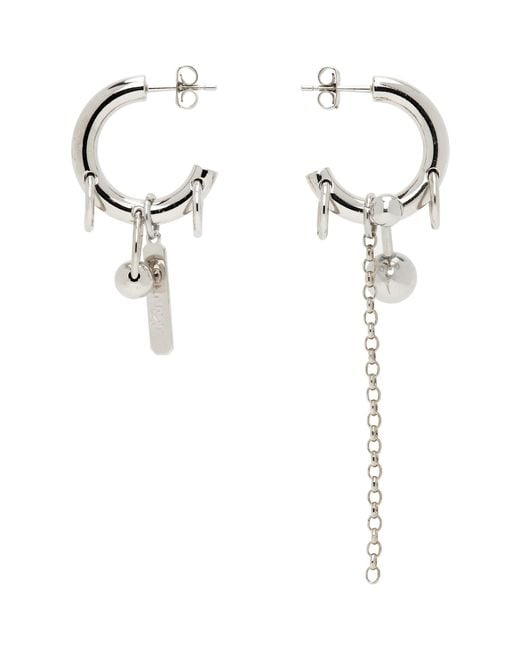 Justine Clenquet White Evie Earrings for men