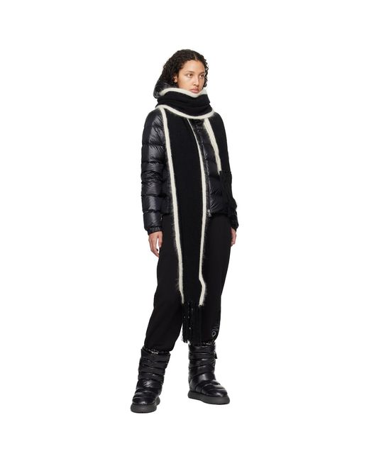 Moncler Black Gles Hooded Quilted Jacket