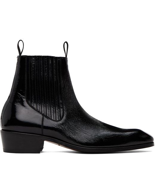 Tom Ford Black Bailey Chelsea Boots for men