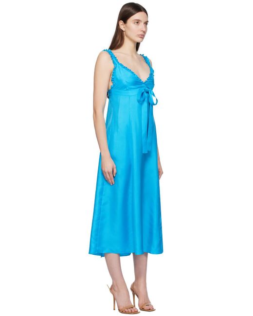 Saks Potts Blue Henriette Midi Dress