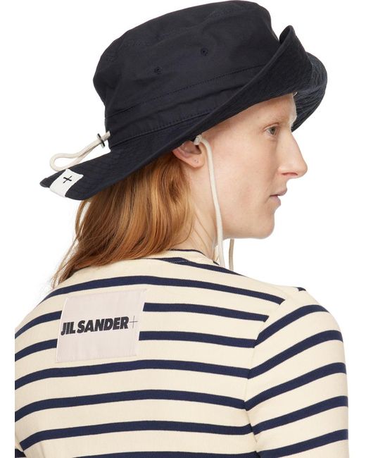 Jil Sander Blue Navy Fisherman Beach Hat
