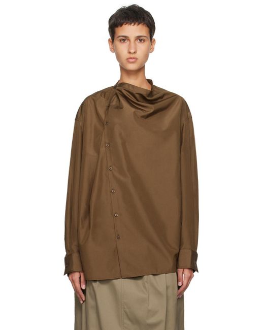 Lemaire Brown Soft Collar Blouse