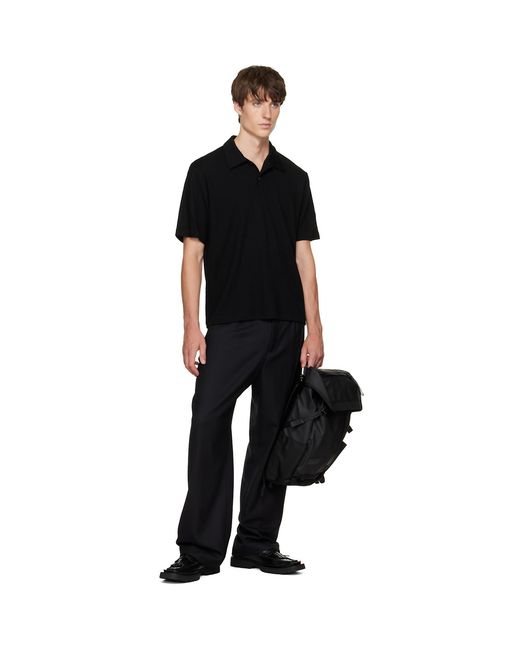 Master Piece Black Slick Flap Backpack for men