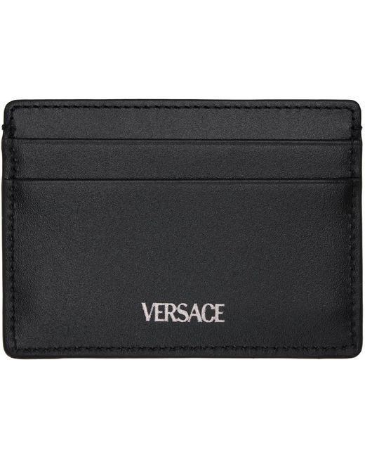 Versace Black Barocco Card Holder for men