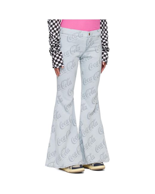 ERL White Jacquard Jeans