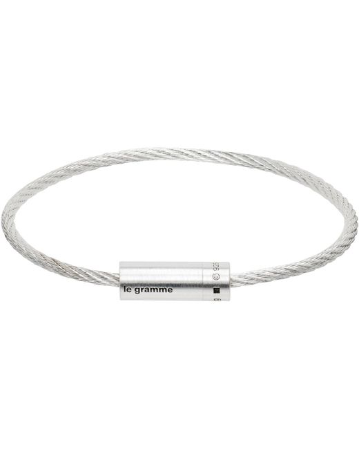 Le Gramme Black Cable 'Le 9G' Bracelet for men