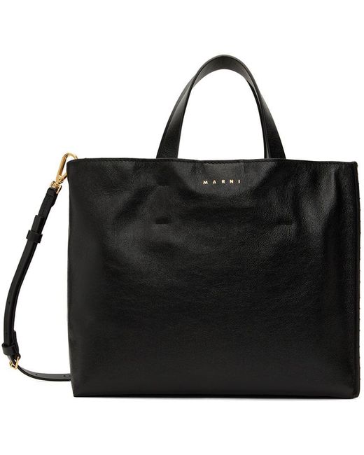Marni Small East West Museo Tote in Black | Lyst