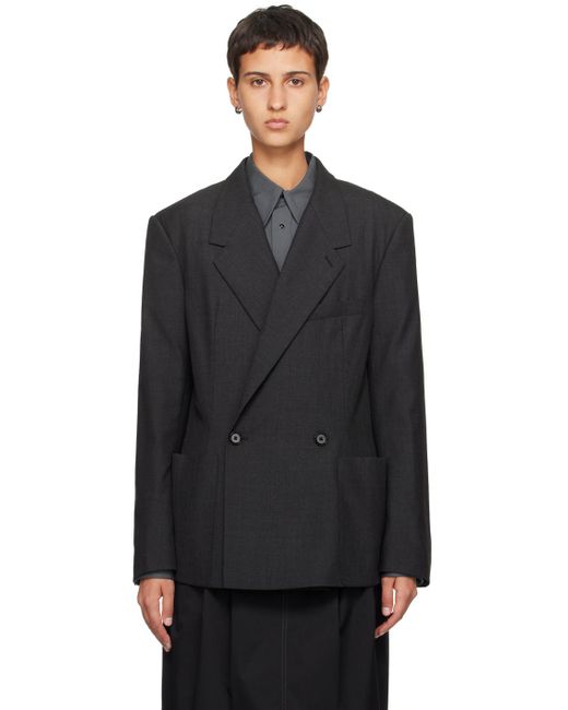 Lemaire Black Gray Soft Tailored Blazer
