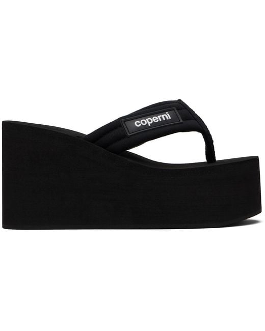 Coperni Black Wedge Heeled Sandals