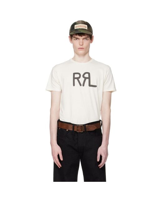 RRL Black Off- Ranch Logo T-Shirt for men