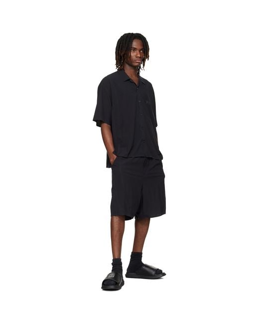 Y-3 Black Slides for men
