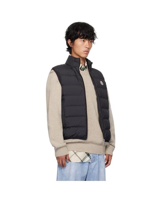 Moncler Black Contrin Down Vest for men