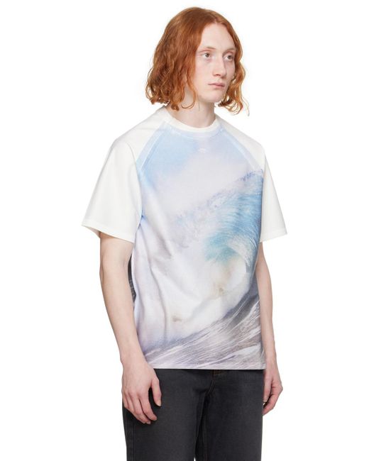 Adererror White Off- Graphic T-Shirt for men
