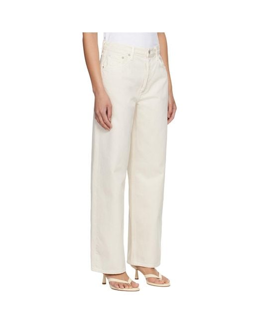 Agolde White Low Slung Baggy Jeans