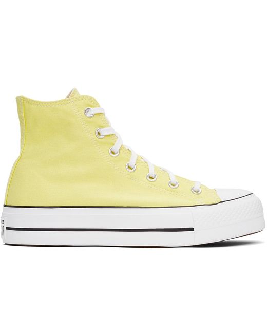 Converse Yellow Platform Chuck Taylor All Star High Sneakers for men