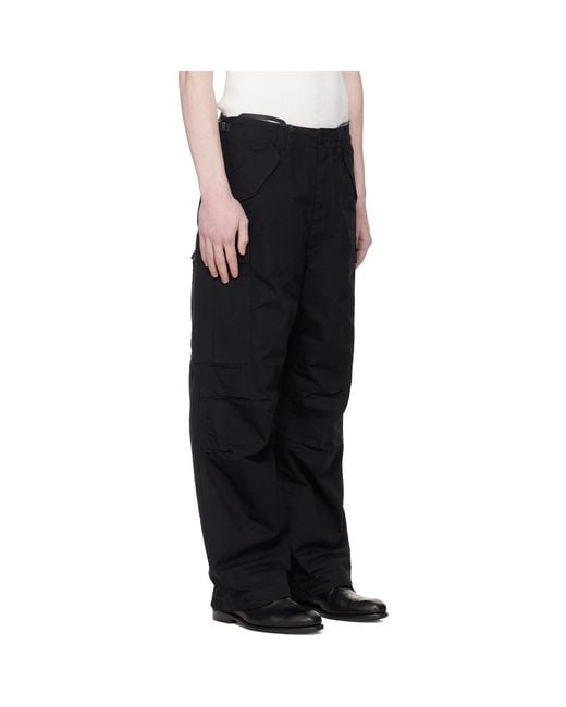 Nanamica Black Ripstop Cargo Pants for men
