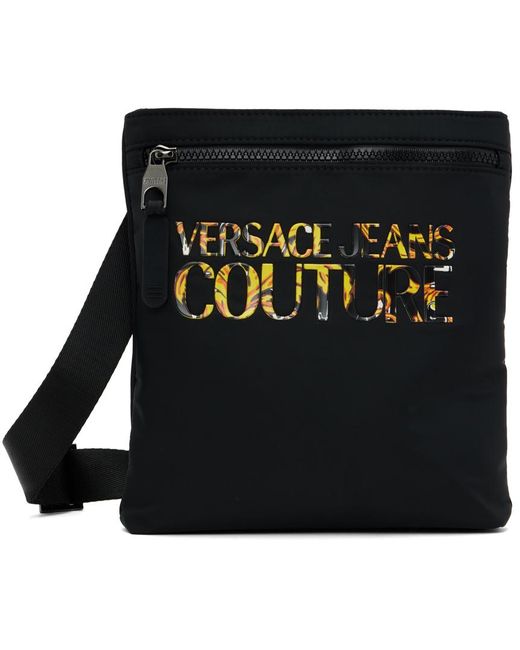 Versace Black Logo Couture Bag for men